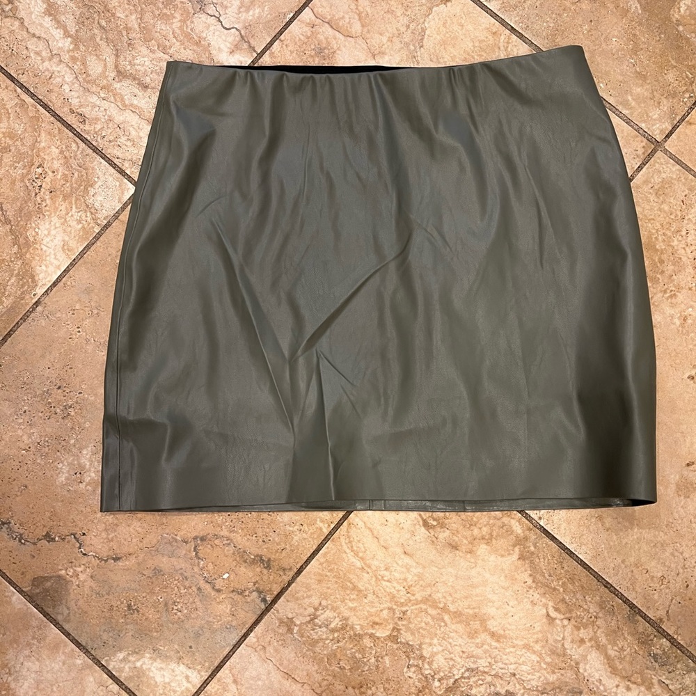 Shinestar Vegan Leather Skirt